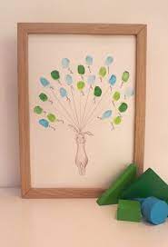 Baby Shower Keepsake Art Rabbit Holding Thumb Fingerprint Etsy Baby Shower Keepsakes Fingerprint Balloons Baby Shower Art