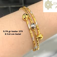 Kadar emas 375 mengandungi 37.5% emas setara dengan 9 karat. Gelang Emas Bola 2 Warna Kadar 375 Shopee Indonesia