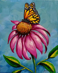 Maybe you would like to learn more about one of these? Paint A Monarch Butterfly On A Coneflower Butterfly Art Painting Butterfly Painting Flower Painting