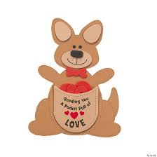 Kangaroo paper plate craft & five super cute paper plate. Pocket Full Of Love Kangaroo Valentine Craft Kit
