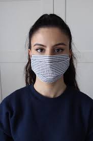 Waffle Stripe Washable Reusable Cotton Face Mask Made In The Uk In 2020 Face Mask Mask Making Mask