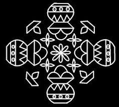 Pongal kolams and rangoli designs: 17 3 Parallel Dots Neer Pulli Kolam Put 17 Dots In The Center 3 Lines Leave One Do Pattern Design Drawing Indian Rangoli Designs Rangoli Designs Images