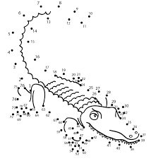 Use connect the dots worksheets to help practice counting, teach attention to detail, and for developing fine motor skills. Draw An Alligator By Connecting The Dots Paintology