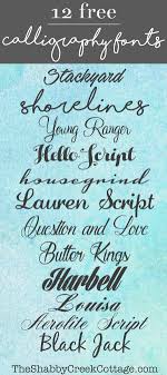 12 Free Calligraphy Fonts All For Personal Use Only Free Calligraphy Fonts Calligraphy Fonts Silhouette Fonts