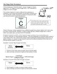 The mole and avogadro's number. The Mega Mole Worksheet