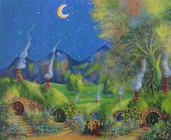 Three Is Company A Starry Night In The Shire Art Tolkien Art Tolkien Artwork