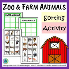 farm and zoo animal sort teaching resources teachers pay teachers