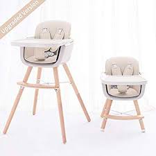 Amazon Com Funny Supply 3 In 1 Convertible Wooden High Chair With Removable Tray And Adjustable Legs And Wooden High Chairs Convertible High Chair High Chair