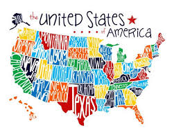 Km while the remaining area is part of the us territories. United States Of America Map Fun Us Map For Playroom Classroom Or Bedroom My Old Kentucky Home Digital Illustration Illustration Print