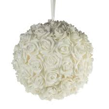 Idyllic 8 inches artificial flowers roses, kissing flower balls, diy wedding bouquets party home decorations, red 4.7 out of 5 stars 28. Soft Touch Flower Kissing Balls Wedding Centerpiece 12 Inch Walmart Com Walmart Com