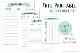 Free Printable Geschenkeliste Eine Detaillierte Liste Um Bei All Den Weihnachts Und Geburtstags Geschenken Ni Geschenkeliste Geschenke Filofax A5 Vorlagen
