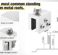 Amazon.com: Tandefio 6 Sets Roof Clamp for Standing Metal ...