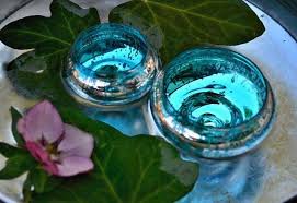 schwimmglas oriental klein turkis fur teelicht teelichter glas schwimmlichter