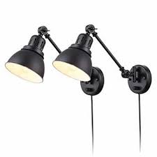 White living room furniture decor. Plug In Wall Sconces Lamp Tausende Swing Arm Wall Lamp With On Off Switch Metal Black Wall Mounted Reading Light Fixture For Ind