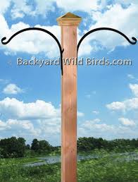 Bird Feeder Hangers For Decks Bird Pole Post Curved Arms Bird Feeder Station Bird Feeder Poles Bird Feeder Hangers