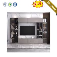 The two transparent glass cabinet doors with bronze metal hardware shelter four adjustable glass shelves. China Luxury Antique Modern Living Room Dining Room Tv Cabinet With Display Cabinet China Tv Stand Tv Unit