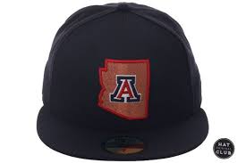 Hat Club Original New Era 59fifty Arizona Wildcats State Border Fitted Hat Navy Fitted Hats Hats New Era 59fifty