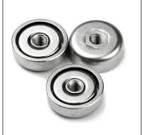 Neodymium Pot Magnets with Internal Thread / Threaded Hole ...