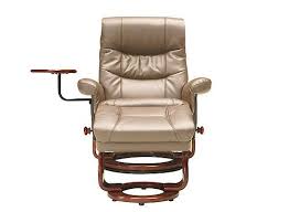 This Leo Leather Reclining Chair And Storage Ottoman Set Is Loaded With Style Comfort And Conveni Leather Recliner Chair Recliner Chair Arm Chairs Living Room