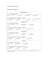 Calculating iv rates for infusion less… formula for 2 step method calculating d… Drug Calculations Studentnursesincriticalcare