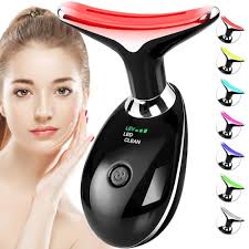 Amazon.com: SDKWDH Red-Light-Therapy-for-Face-and-Neck, 7 Color Face  Massager Tool for Wrinkles, Double Chin, Vibrating Facial Massager with  Thermals for Skin Care, Glossy Black : Beauty & Personal Care