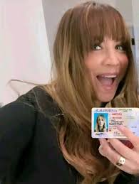 This my driver license am the real Kaley cuoco