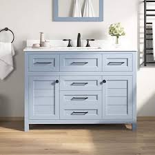 Single Sink Spruce Blue Bath Vanity