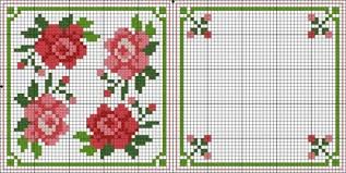 biscornu roses flowers free cross stitch patterns crochet