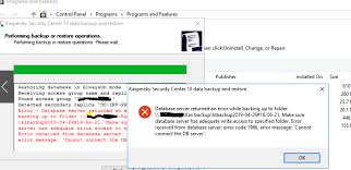 Kaspersky Security Center 10 Data Backup And Restore Kaspersky Community