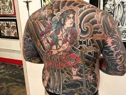 Check spelling or type a new query. Japanese Back Piece Tattoo Samurai Washing On Rock 01 Joe Haasch Tattoo