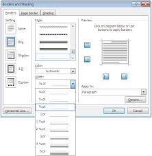 Using Borders In Word 2007 And Above