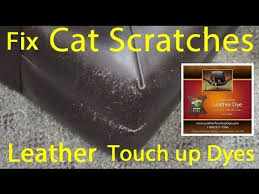 How To Touch Up Cat Scratches On Leather Leather Dye Repair Kit Youtube Cleaning Leather Couch Leather Couch Cat Scratching