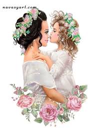 Mother Daughter Mother Daughter Art Mother And Daughter Drawing Mother Art