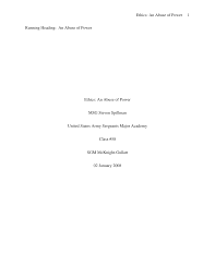 Running Heading: An Abuse of Power