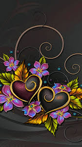 Gs Heart Wallpaper Valentines Wallpaper Flower Art