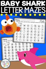 Arrives by thu, nov 4 buy pinkfong baby shark alphabet bus, 2nd edition at walmart.com. Baby Shark Letter Identification Mazes Alphabet Letter Activities Kindergarten Activities Letter Maze