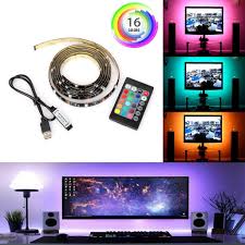 Backlight Kit For Smart Tv Monitor Hdtv Work Space Decor Cover 4 4 Sides Surround Behind Tv Background Lights Ambient Mood Lighting Walmart Com Walmart Com