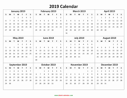Choose from yearly, monthly, starting week on monday or sunday, with us holidays or blank, horizontal or vertical calendars. Free Printable Calendar 2019 With Holidays Blank 12 Month Calendar Template In W Yearly Calendar Template Printable Yearly Calendar Annual Calendar Printable