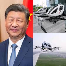 Breaking News 🚨🚨🚨 China has officially launched the FLYING TAXI . This  is to help avoid traffic and get people to work