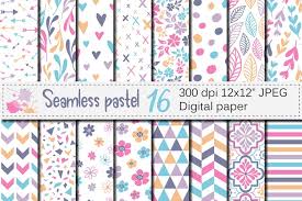 5 out of 5 stars. Seamless Pastel Digital Paper Pack Pastel Flowers And Leaves Paper Pastel Floral Patterns Pastel Geometric Scrapbooking Papers 98371 Patterns Design Bundles