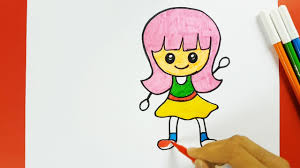 We all belonged to the age where our morning didn't start with tv programs that include cartoon for the. How To Draw A Cute Cartoon Girl Easily Step By Step Kids Color Learning Drawing A Cartoon Girl Youtube