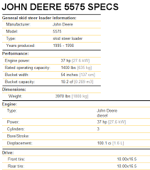 This printer can produce good prints, either when printing documents or. John Deere 5575 Skid Steer Attachments Specifications