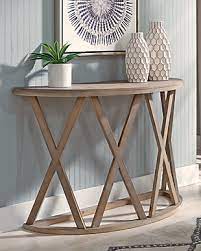 Ashley hallway/living room pedestal table tile top metal curved legs furniture. Console Tables Ashley Furniture Homestore