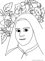 For god loves a cheerful giver. Free St Therese Coloring Page