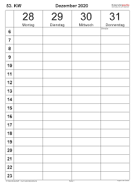 Pro kalenderwoche wird jeweils ein separater reiter in excel verwendet (total 53 reiter). Wochenkalender 2021 Als Pdf Vorlagen Zum Ausdrucken