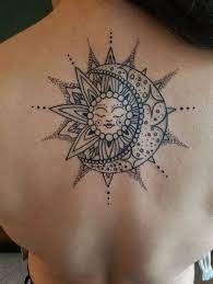 90 Celestial Tattoos And Meanings Celestial Tattoo Sun Tattoos Sun Tattoo Ideas