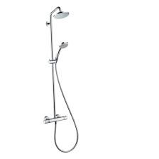 Hansgrohe showerselect thermostatic mixer, with on/off. Hansgrohe Croma 160 Exposed Bar Shower Mixer Valve With Fixed Head Drencher 27135000 Plumbinbits