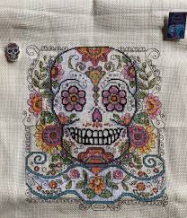 Imaginating counted cross stitch patterns by 60pcs white woven clothing labels made in usa size tab tag xs s m l xl xxl, rousseau exotic landscape wall art poster print henri rousseau. Fo Sugar Skull Pattern By Diane Arthurs Finally Finished It Lots Of Mistakes Bc It Is Way Out Of My League As I Have Barely Been Doing This A Year Still Love