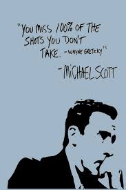 Gretzky's most famous quote, you miss 100% of the shots you don't take was also featured in the tv show, the office. You Miss 100 Of The Shots You Don T Take Wayne Gretzky Michael Scott Lined Notebook 110 Pages Funny Office Quote On Dusty Blue Matte Soft Children Journaling Note Taking Logbook