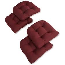 burgundy in the indoor chair cushions